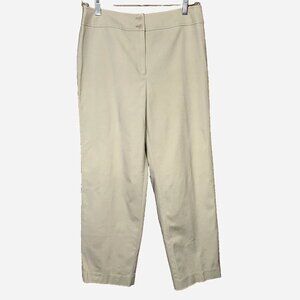 Talbots Beige Chino Pants 10P High Rise Stretch Cotton Neutral Capsule Career